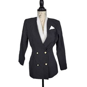 Greg Michael Vintage Women's Size 6 Polka Dot Blazer 4 Buttons